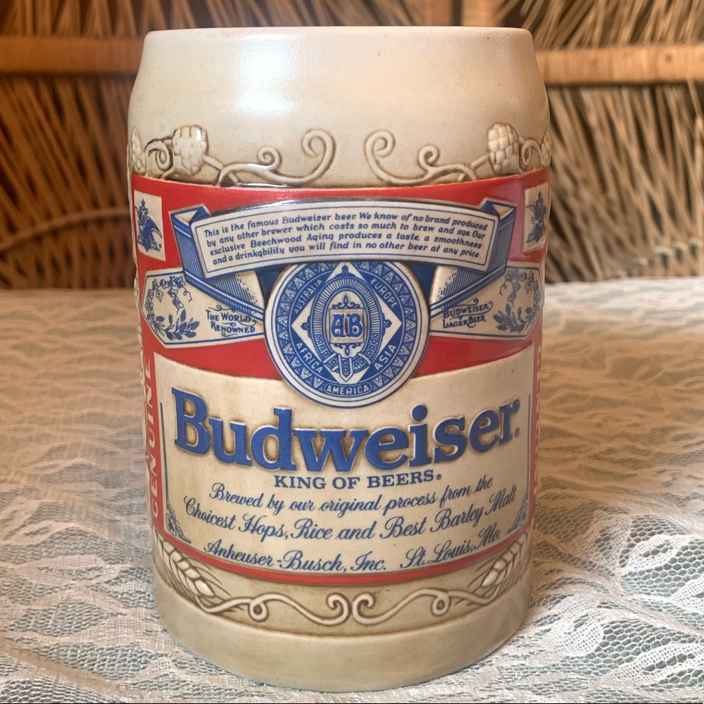 Vtg 1989 BUDWEISER Ceramic Stern Made in Brazil